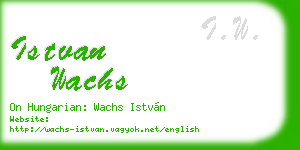 istvan wachs business card